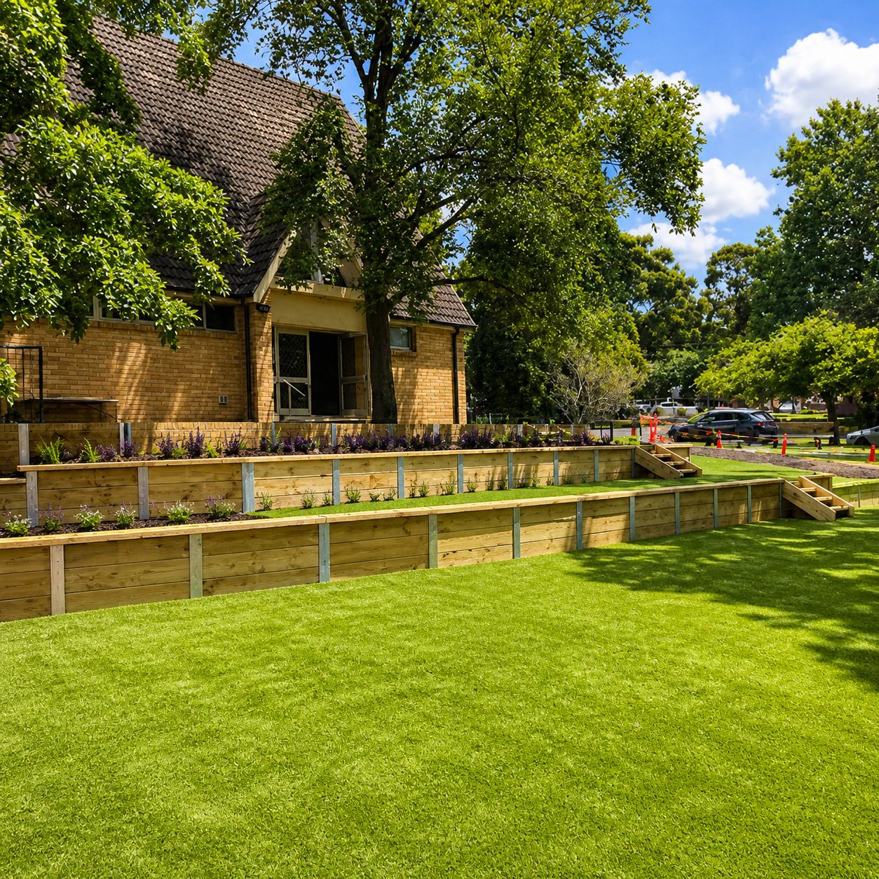 Engineered structural retaining walls